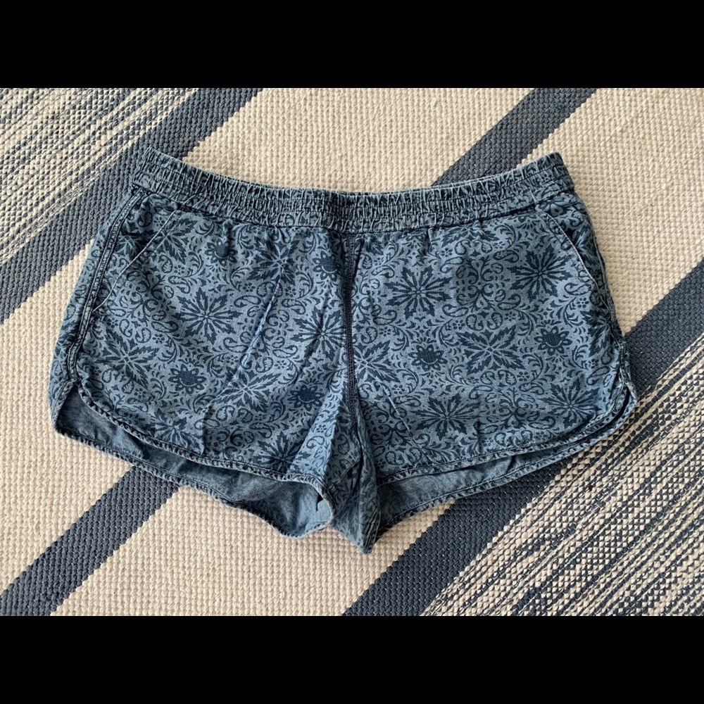 J Crew Chambray Floral Shorts